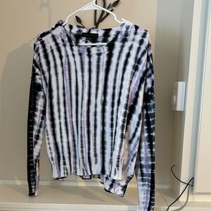 Sanctuary Black and Purple Tie-Dye Top